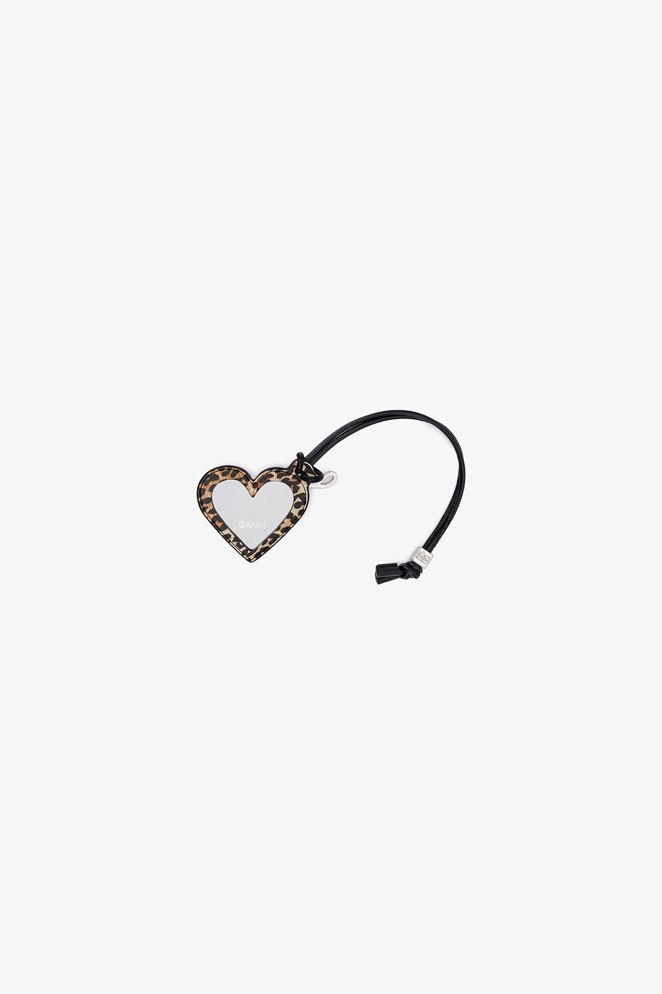 Leopard Leopard Print Bou Heart Mirror - GANNI
