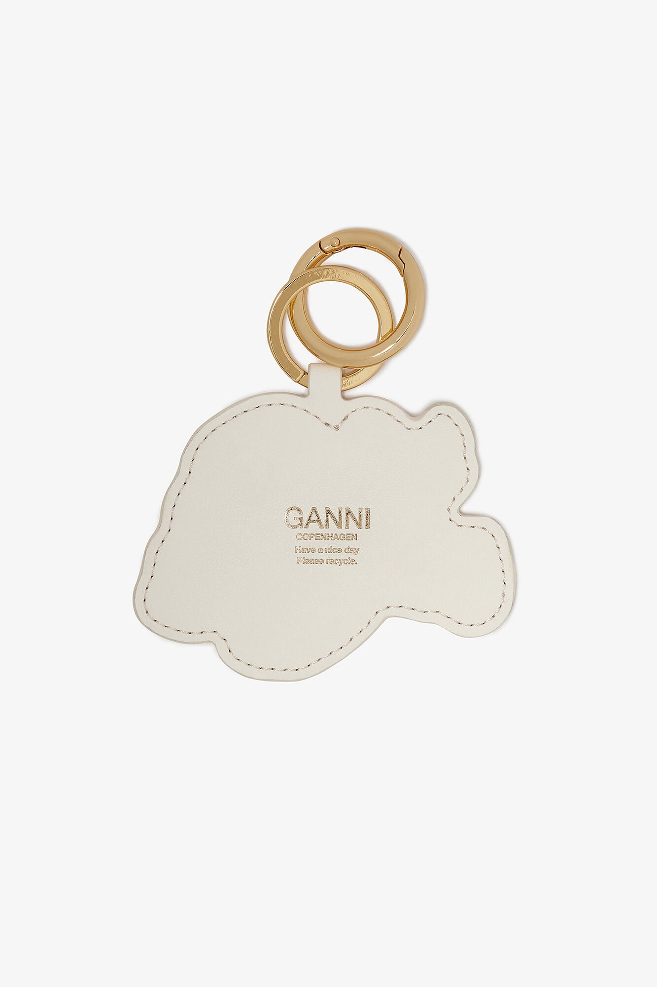 Tobacco Brown Brown Puppy Keyring - GANNI