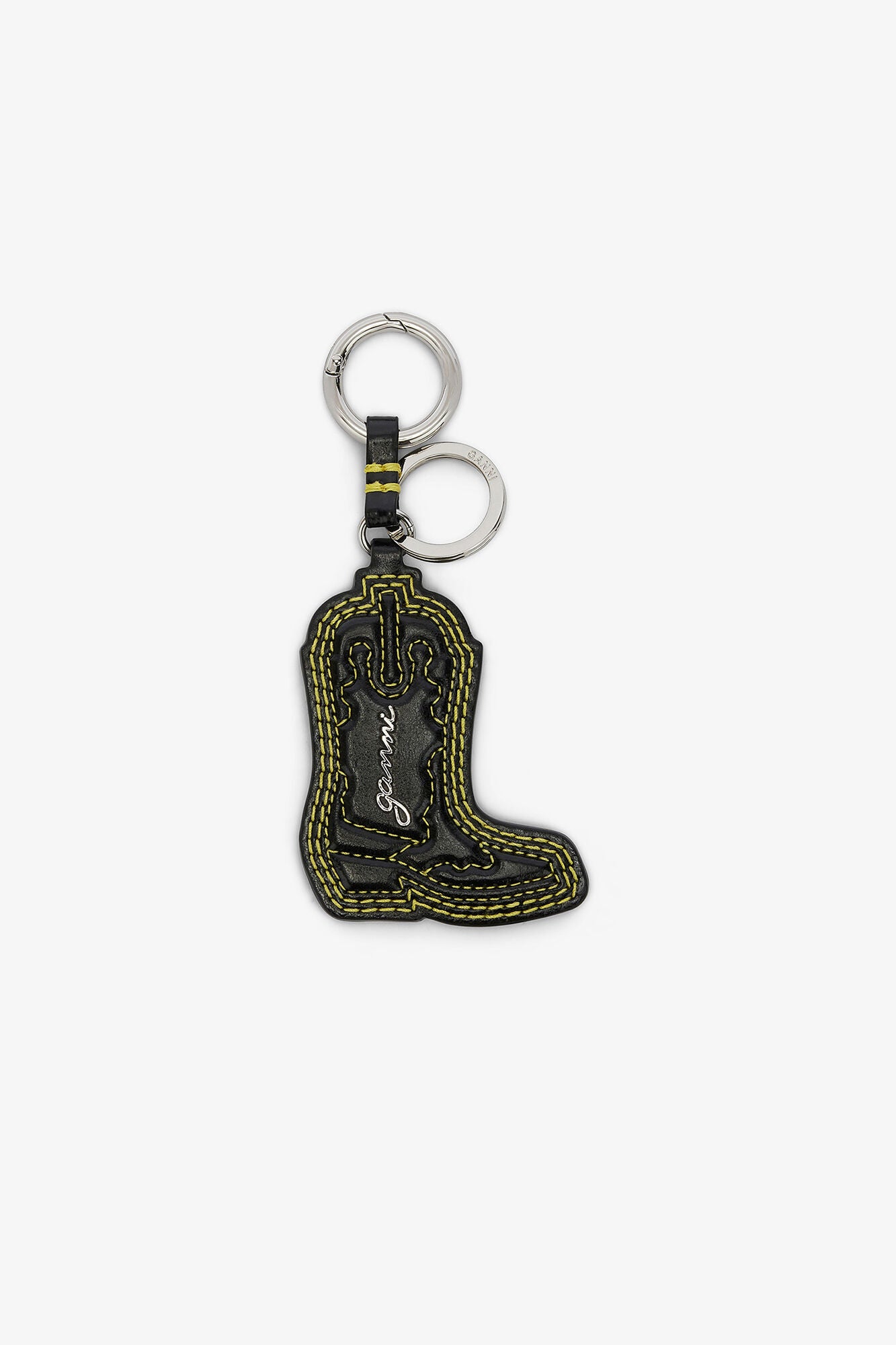 Western Boot Keyring in Black - GANNI