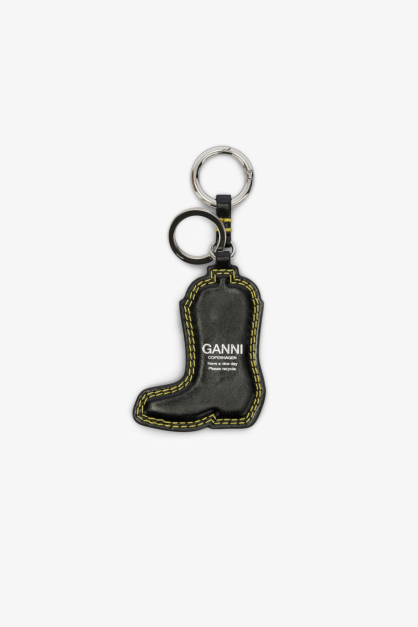 Western Boot Keyring in Black - GANNI