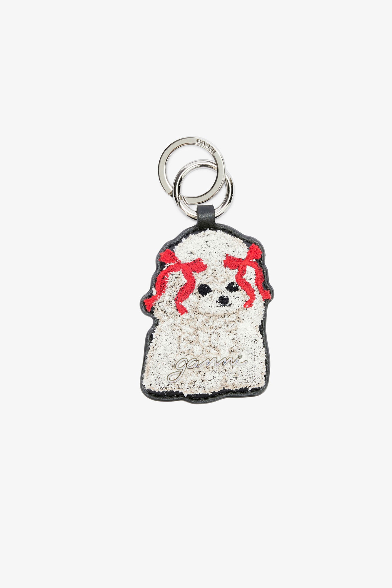 Black Joy Dog Bow Keyring - GANNI
