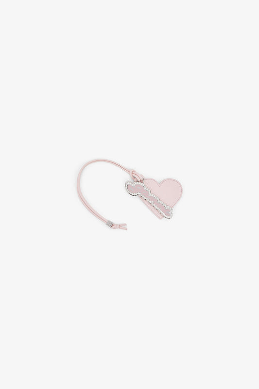 Chalk Pink Heart Mirror in Pink - GANNI