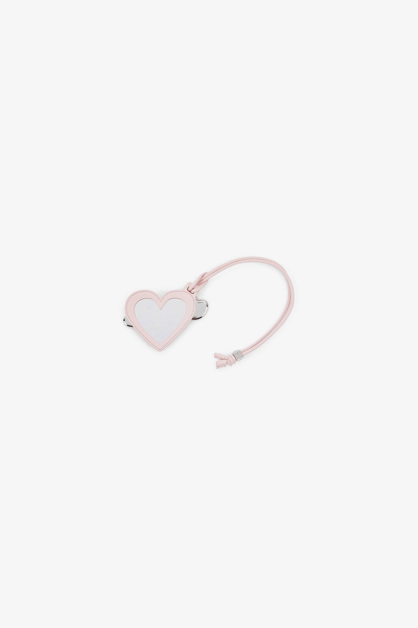 Chalk Pink Heart Mirror in Pink - GANNI
