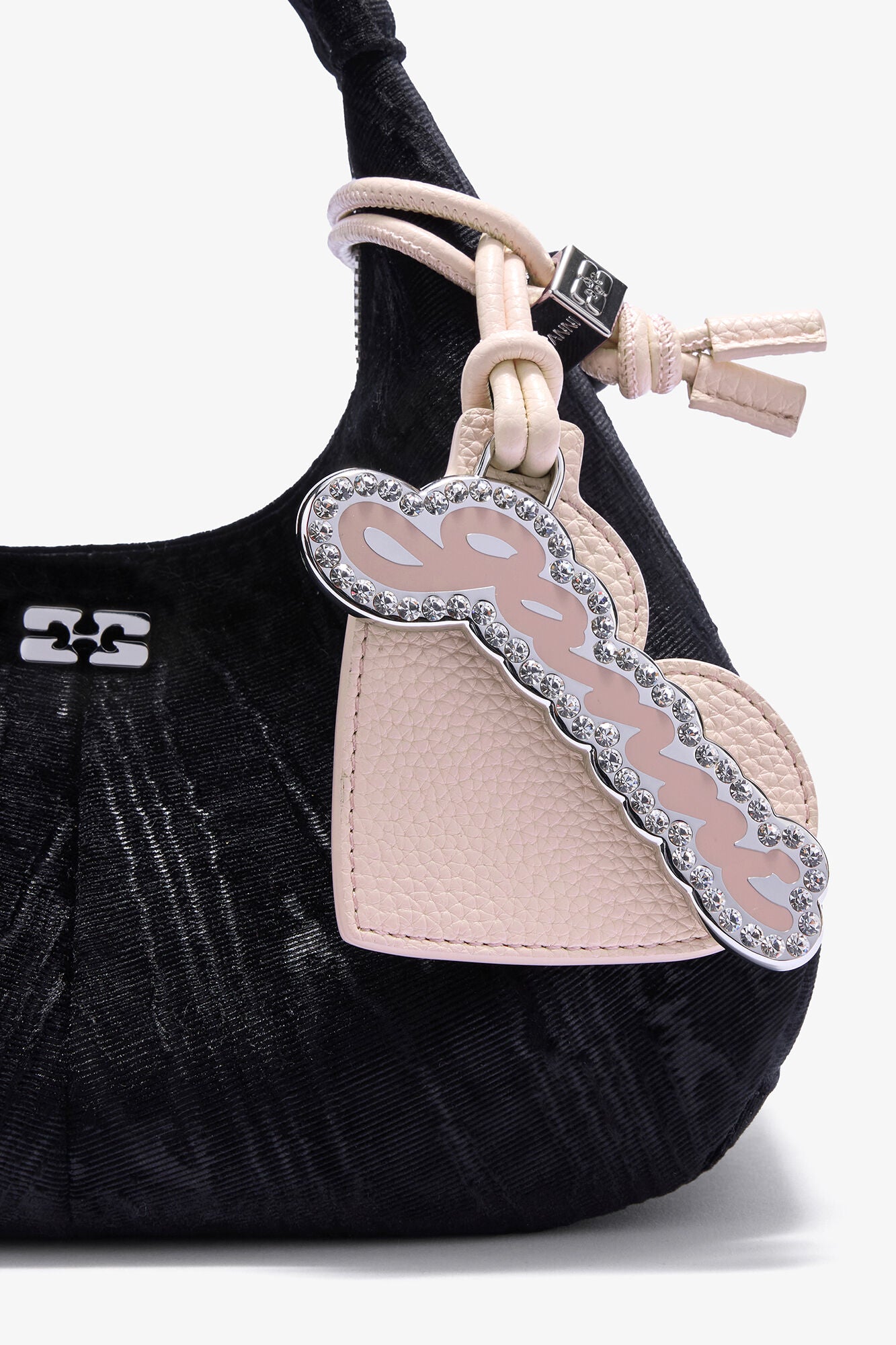Chalk Pink Heart Mirror in Pink - GANNI