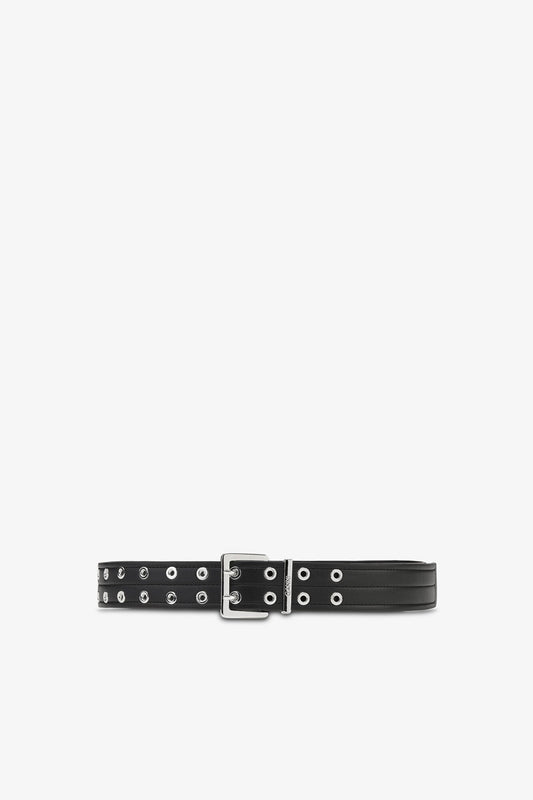 Black Double Eyelet Belt - GANNI
