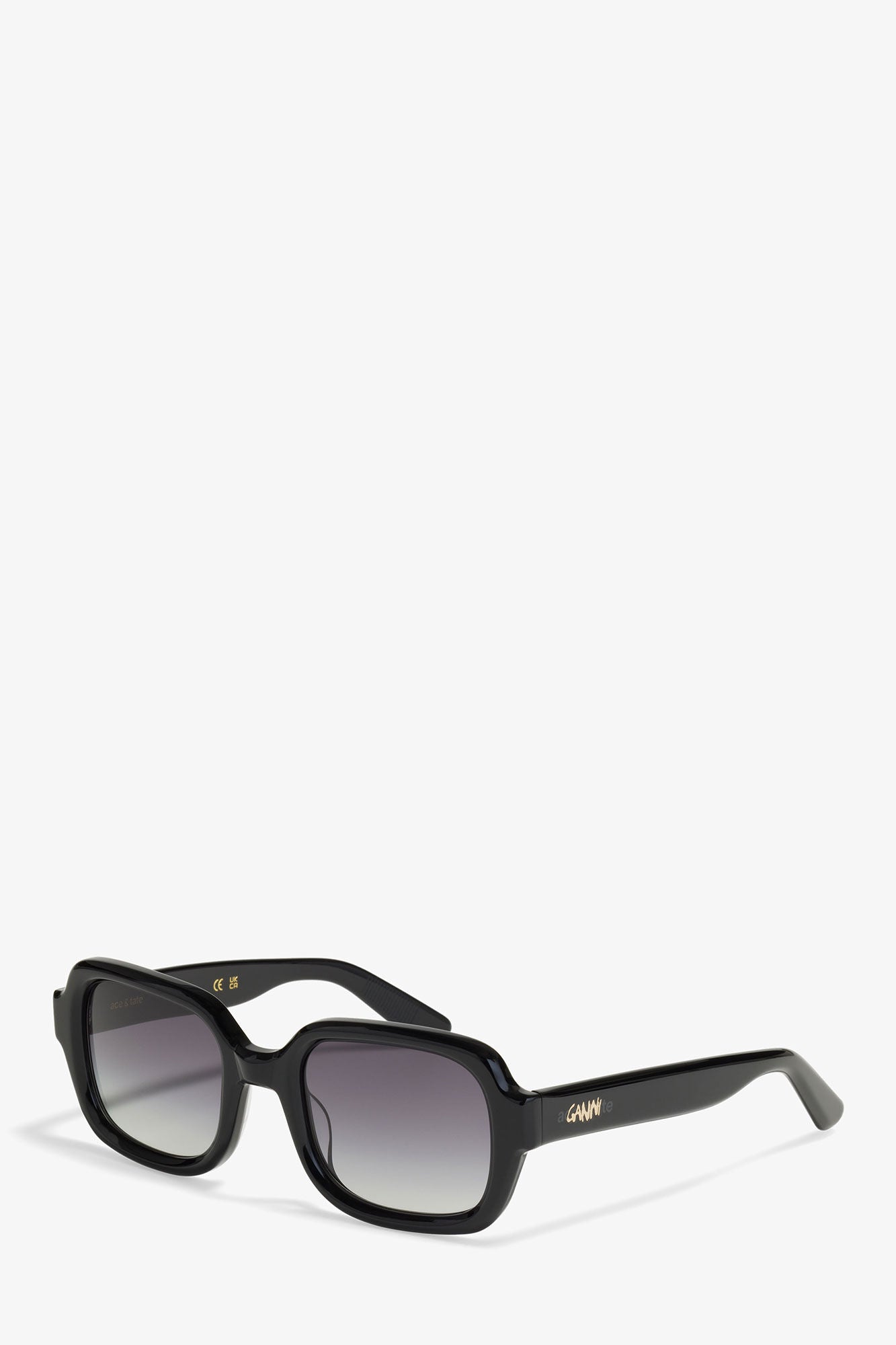 Black GANNI x Ace & Tate Black Twiggy Sunglasses - GANNI