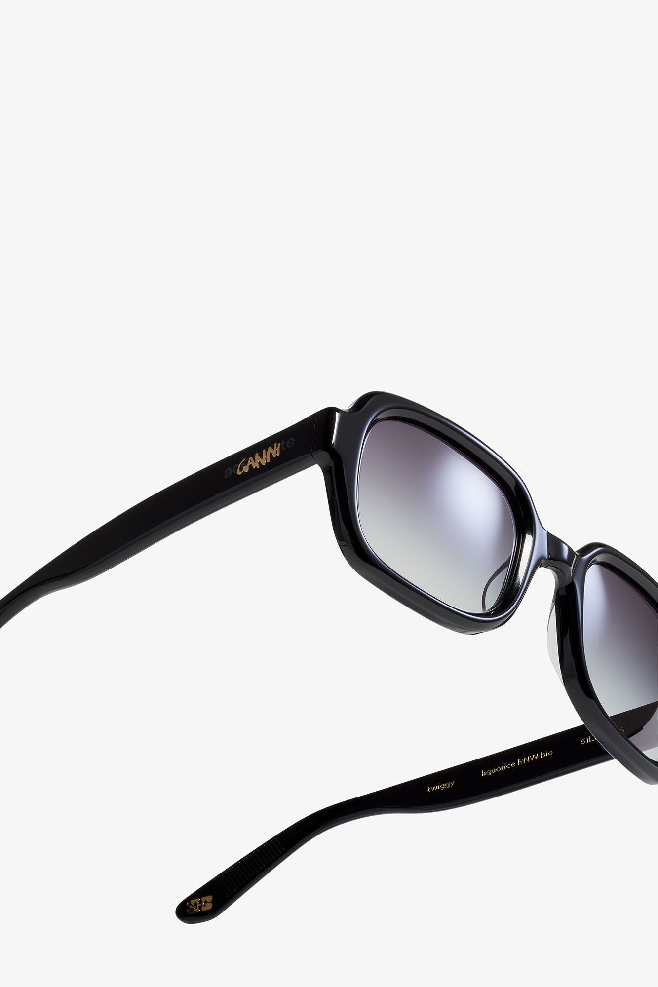 Black GANNI x Ace & Tate Black Twiggy Sunglasses - GANNI
