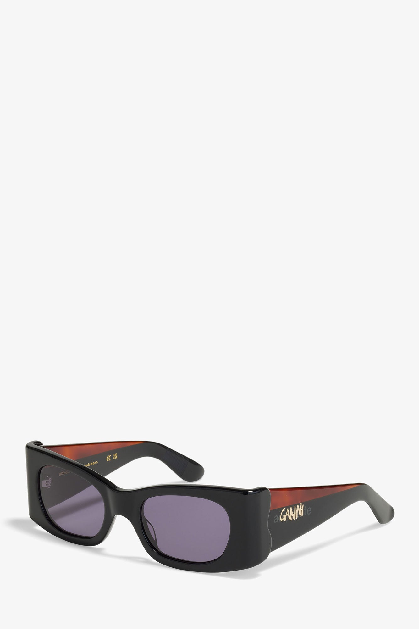 Black GANNI x Ace & Tate Black Kayla Sunglasses - GANNI