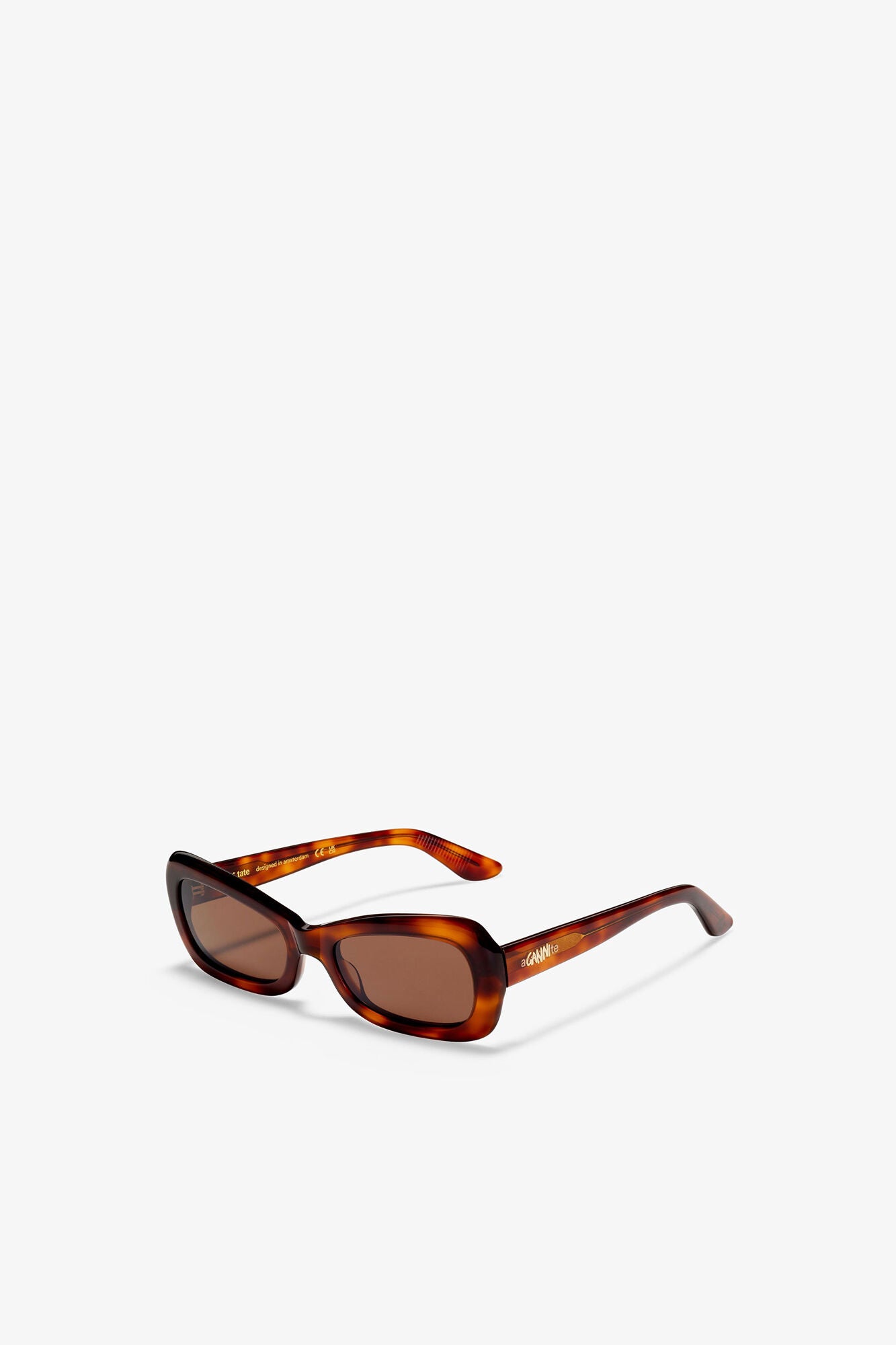 Tiger's Eye GANNI x Ace & Tate Brooke Sunglasses - GANNI
