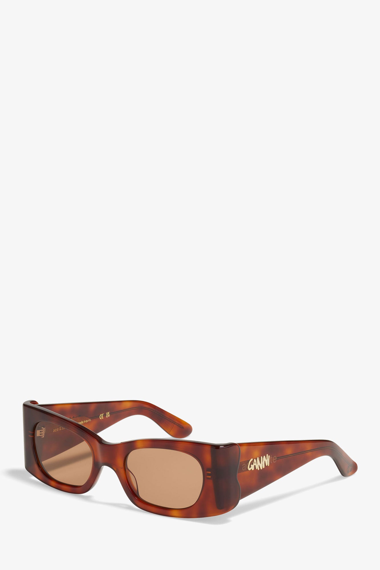 Tiger's Eye GANNI x Ace & Tate Tiger's Eye Kayla Sunglasses - GANNI