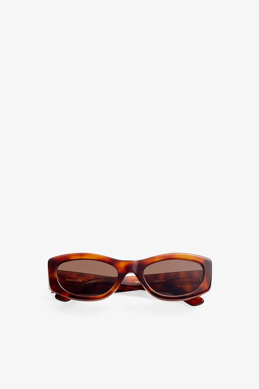 Tiger's Eye GANNI x Ace & Tate Lana Sunglasses - GANNI