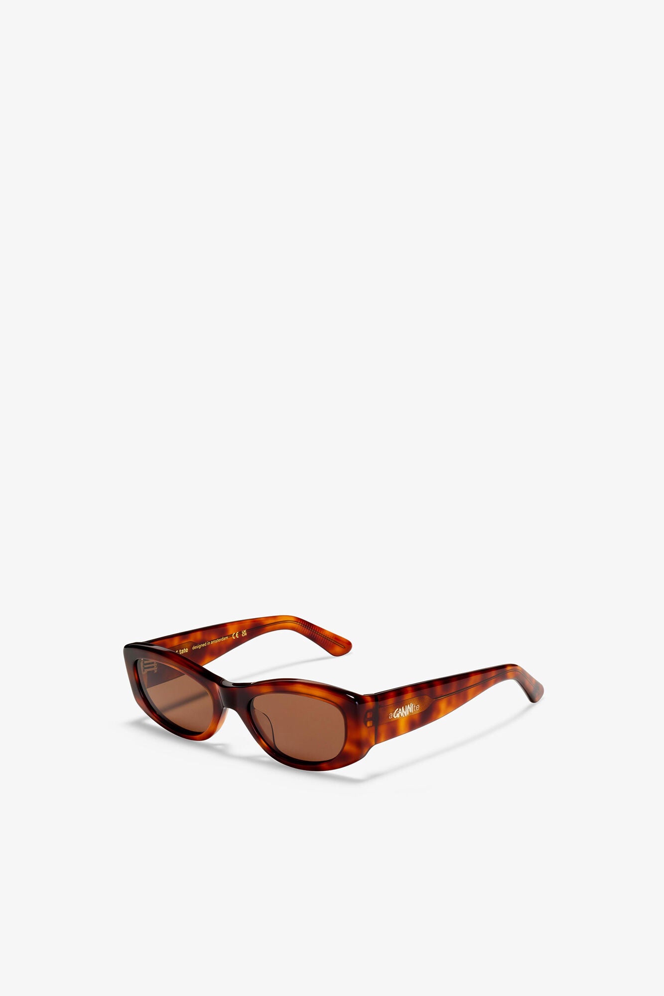 Tiger's Eye GANNI x Ace & Tate Lana Sunglasses - GANNI