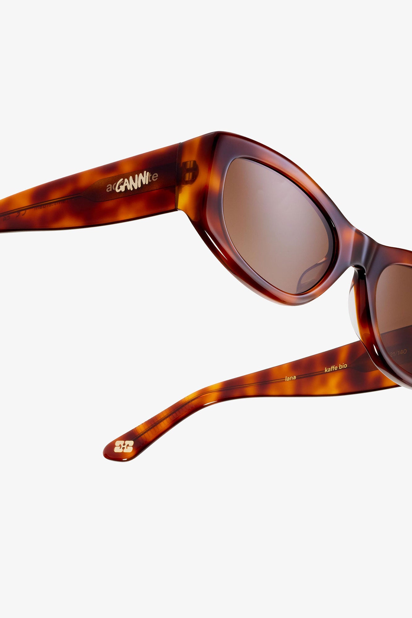 Tiger's Eye GANNI x Ace & Tate Lana Sunglasses - GANNI