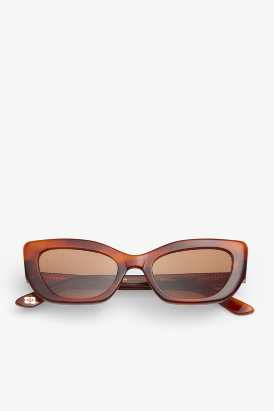 Tiger's Eye GANNI x Ace & Tate Tiger's Eye Sadie Sunglasses - GANNI