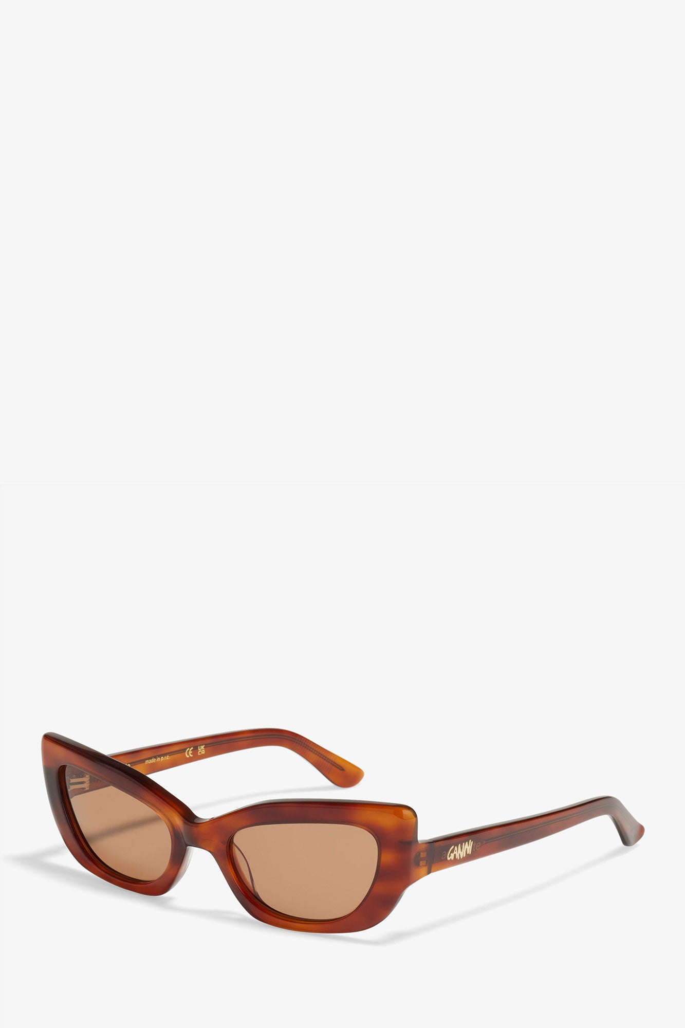 Tiger's Eye GANNI x Ace & Tate Tiger's Eye Sadie Sunglasses - GANNI