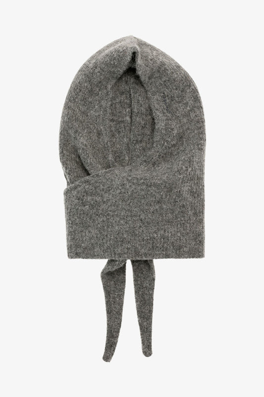 Paloma Melange Grey Soft Wool Balaclava - GANNI