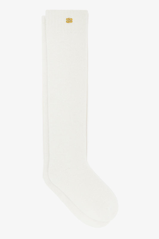 Egret Ivory Wool Mix Socks - GANNI