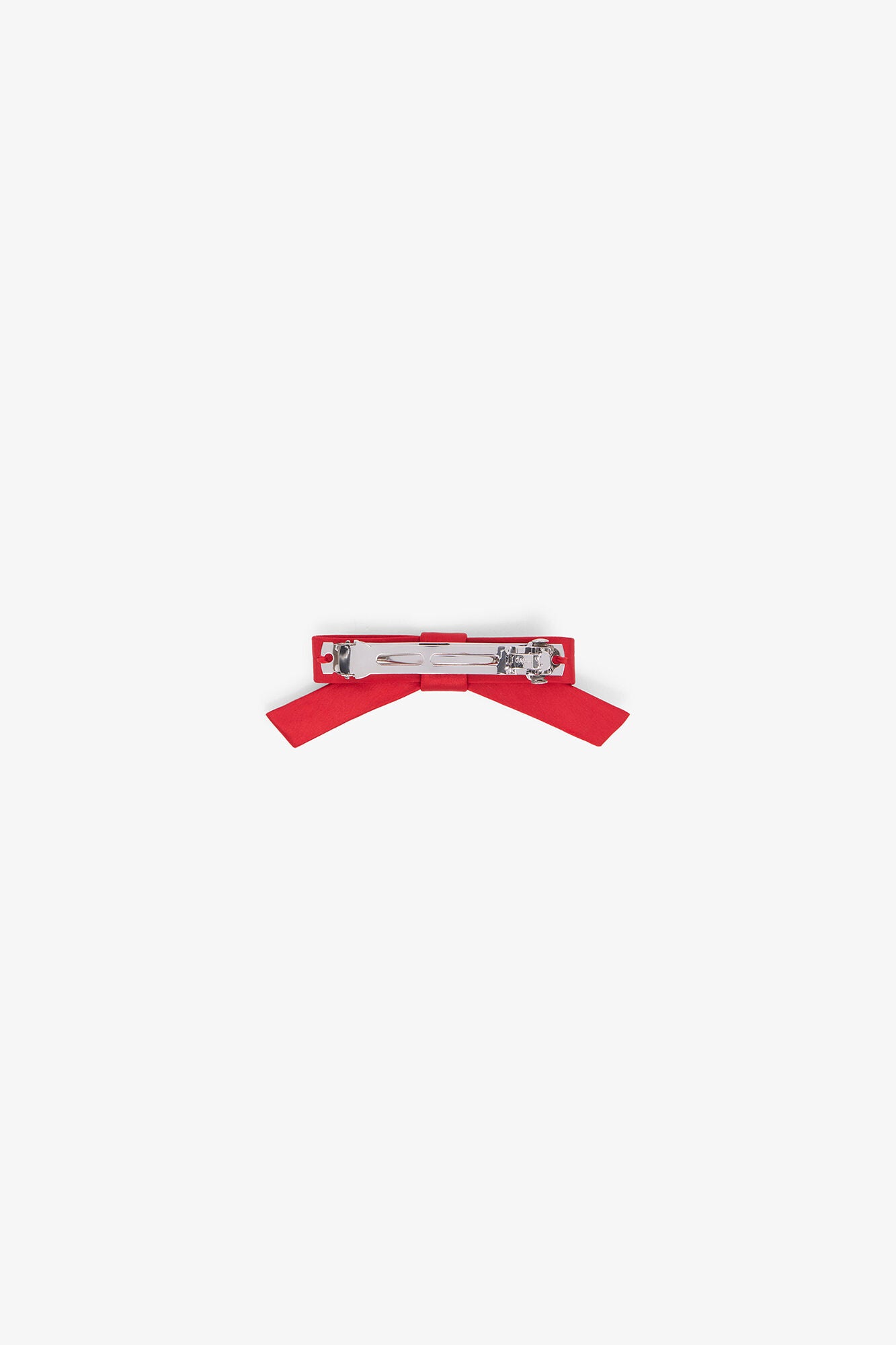 Mars Red Red Eyelet Bow Barrette - GANNI