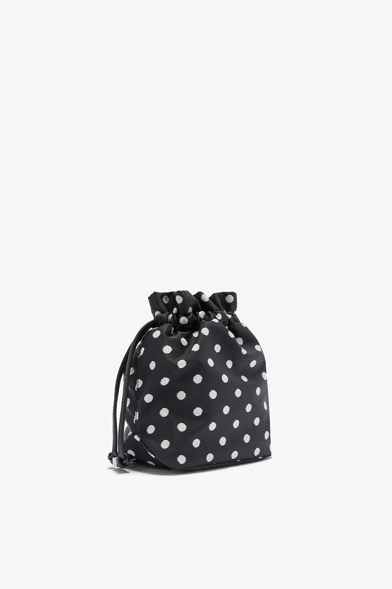 Black Printed Bou Bucket Pouch with Dots - GANNI