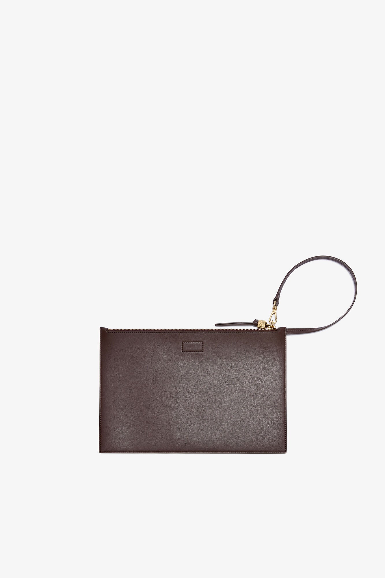 Chicory Coffee Bou Flat Pouch with Western Boot - GANNI