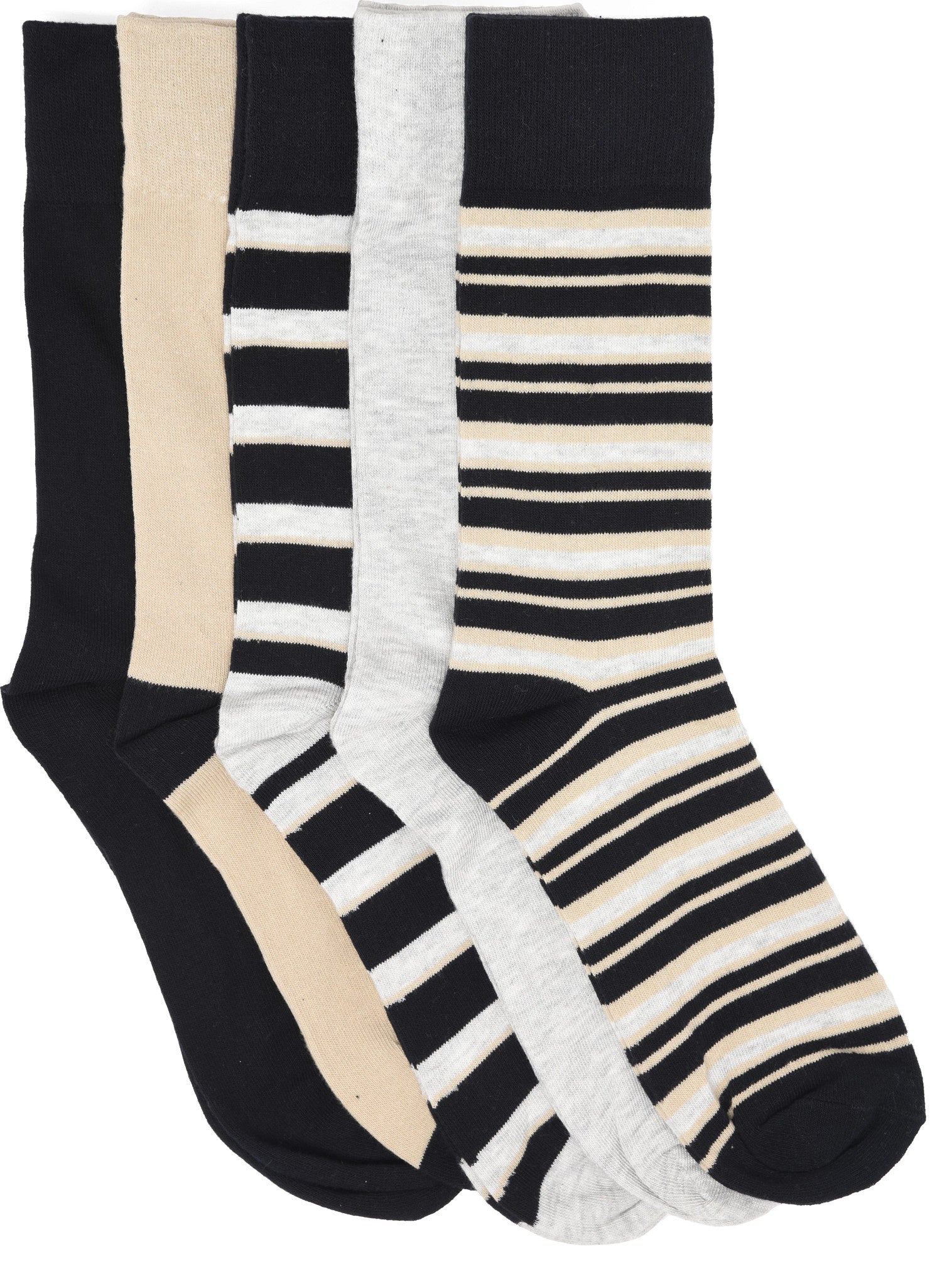 Born Shoes Mens 5pk Casual Crew Socks
