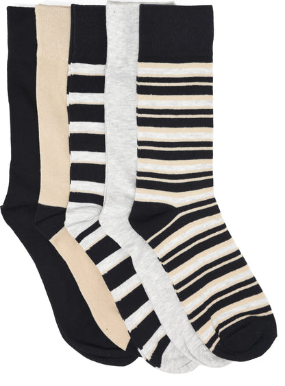 Born Shoes Mens 5pk Casual Crew Socks