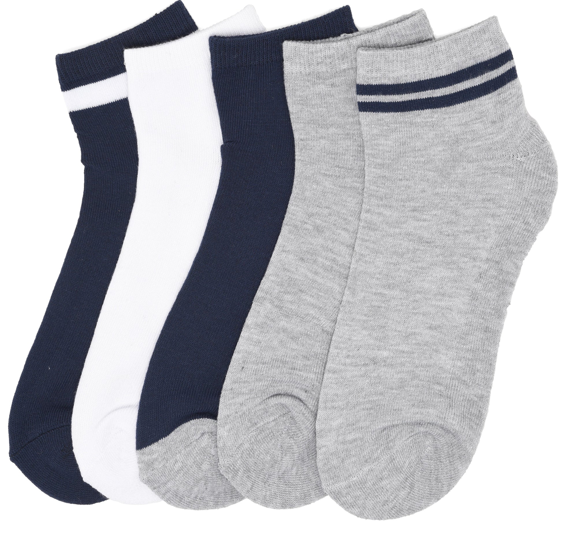 Born Shoes Mens 5pk Half Cushioned Quarter Socks