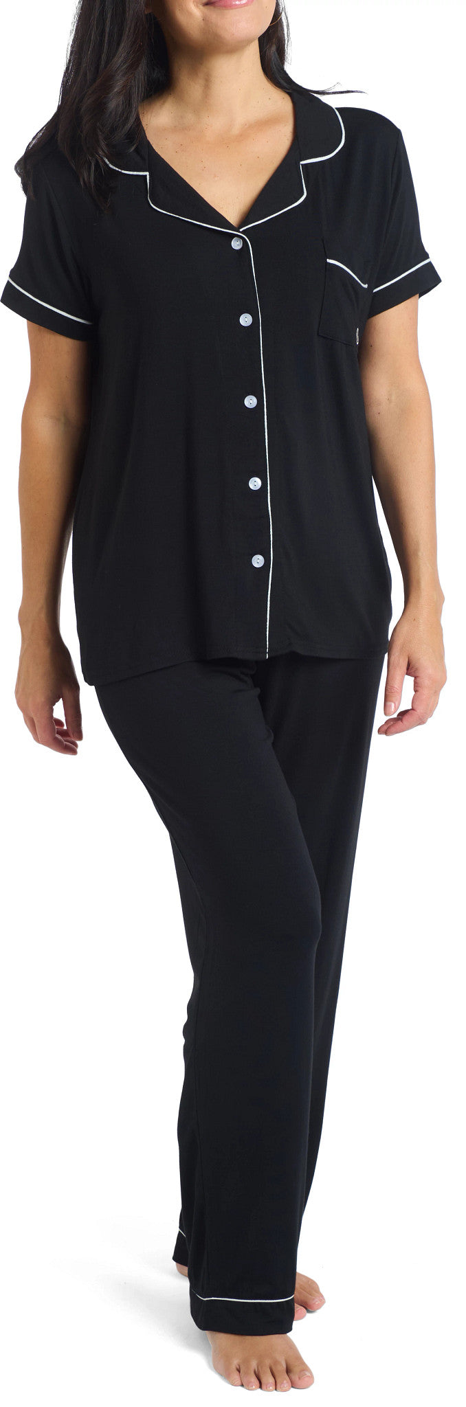 Born Shoes Ladies Classic Short Sleeve Pant Set - Heathered Modal