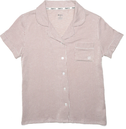Born Shoes Ladies Classic Short Sleeve Pant Set - Knit Searsucker